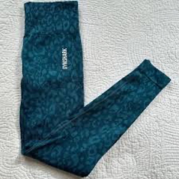 Gymshark Teal Adapt Animal Leggings with Stretchy Fit - Picture 1 of 5